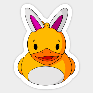 Easter Bunny Rubber Duck Sticker